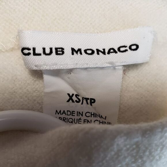 CLUB MONACO women's XXS ivory wool sweater (shrunk) - Picture 5 of 5